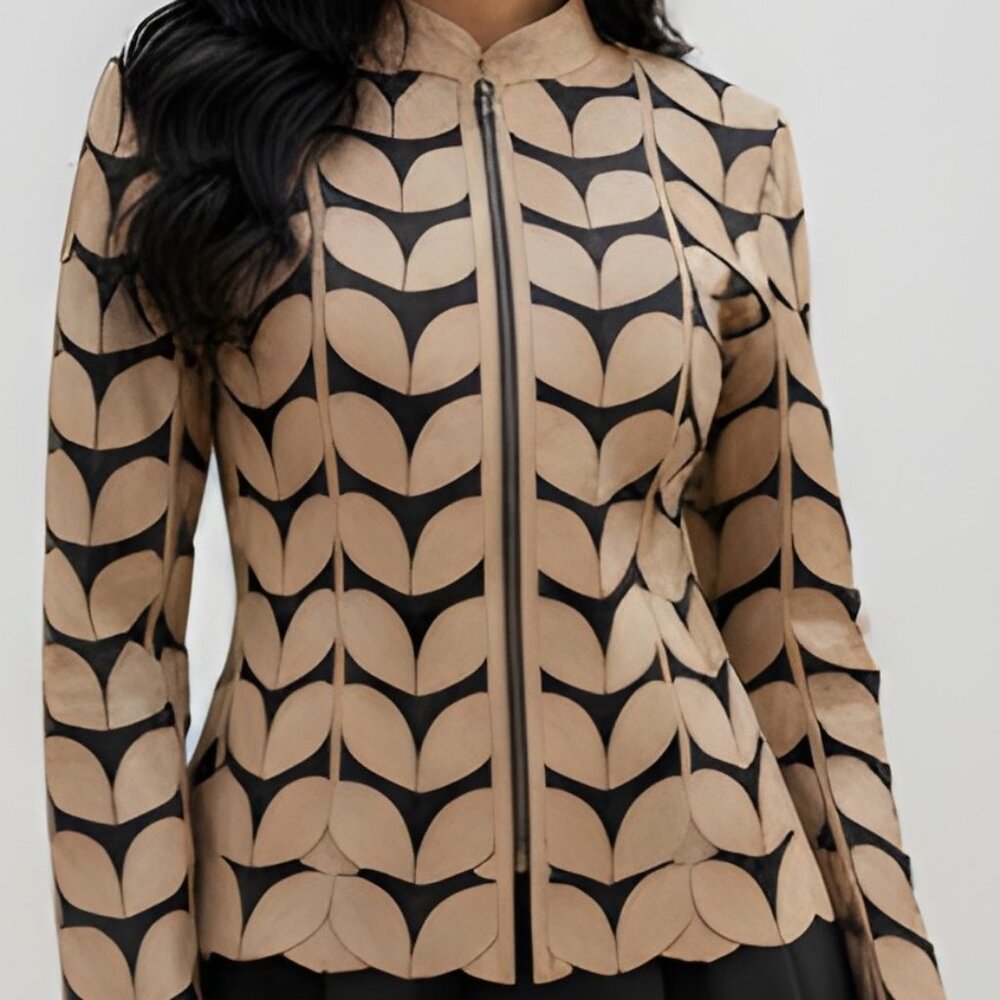 Womens Leather Jacket Womens Leather Womens Jacket Leather Leaf Jacket